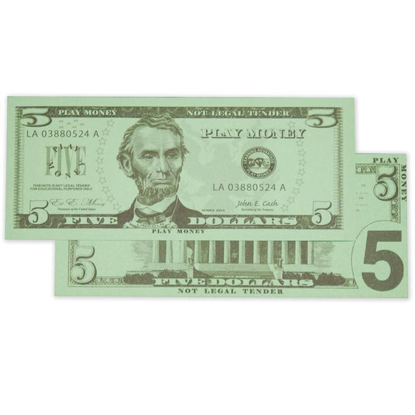 (12 EA) $5 BILLS SET 100 BILLS-Toys & Games-JadeMoghul Inc.