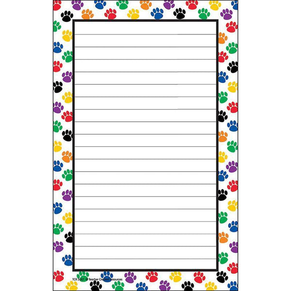 (12 Ea) Colorful Paw Prints Notepad-Learning Materials-JadeMoghul Inc.