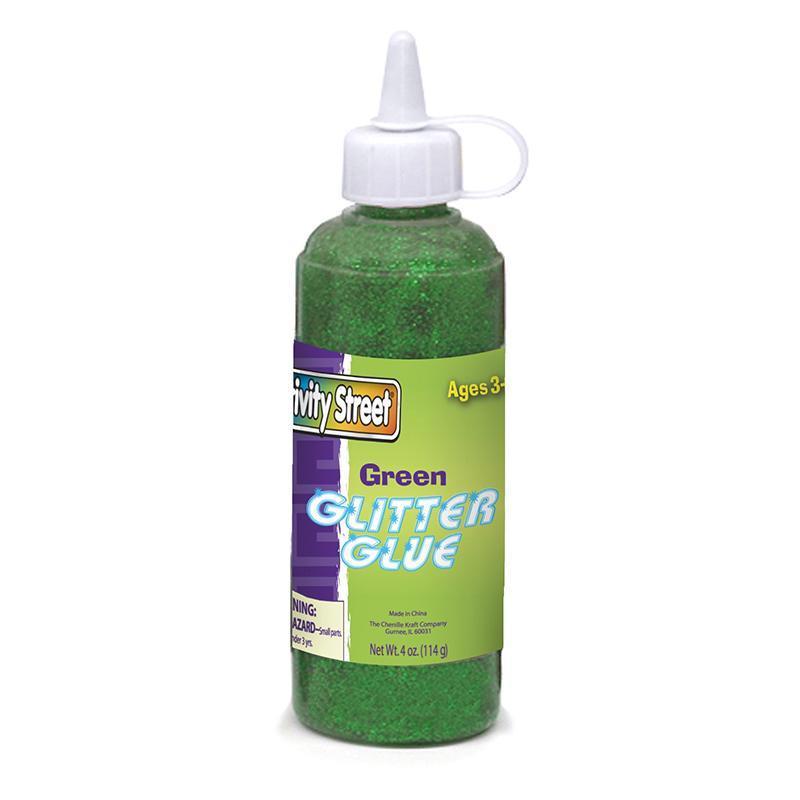 (12 EA) GLITTER GLUE GREEN 4 OZ-Arts & Crafts-JadeMoghul Inc.