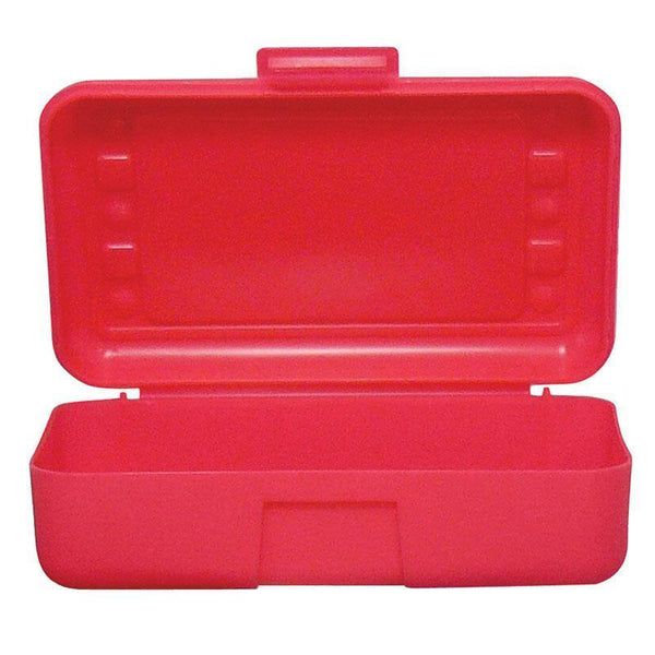 (12 EA) PENCIL BOX RED-Arts & Crafts-JadeMoghul Inc.