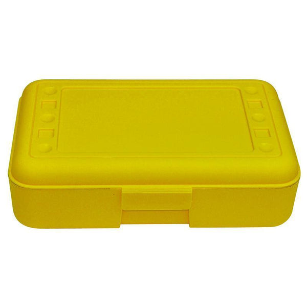 (12 EA) PENCIL BOX YELLOW-Arts & Crafts-JadeMoghul Inc.