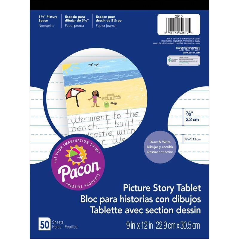 (12 EA) PICTURE STORY PAPER PAD-Arts & Crafts-JadeMoghul Inc.