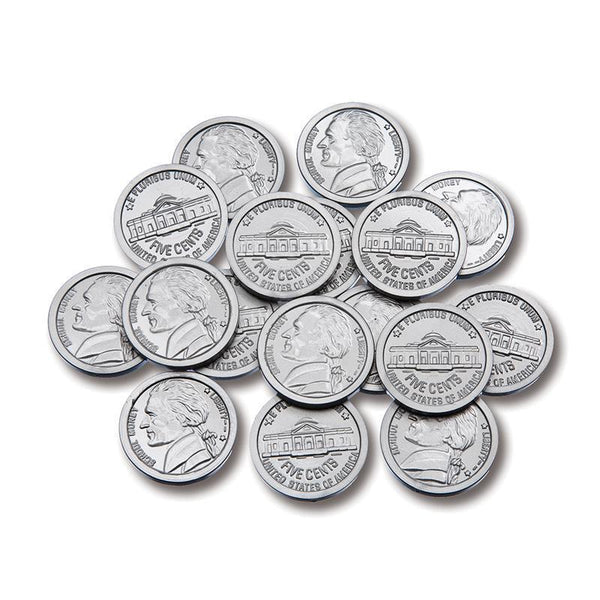 (12 EA) PLASTIC COINS 100 NICKELS-Toys & Games-JadeMoghul Inc.