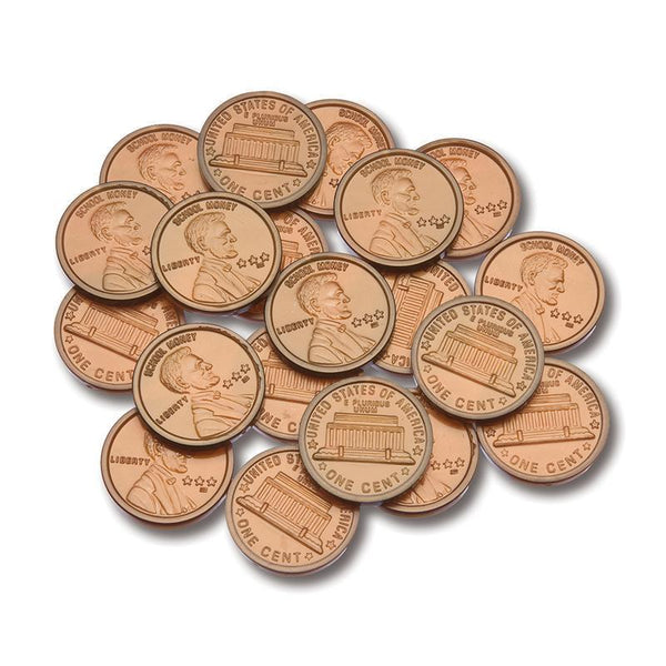 (12 EA) PLASTIC COINS 100 PENNIES-Toys & Games-JadeMoghul Inc.