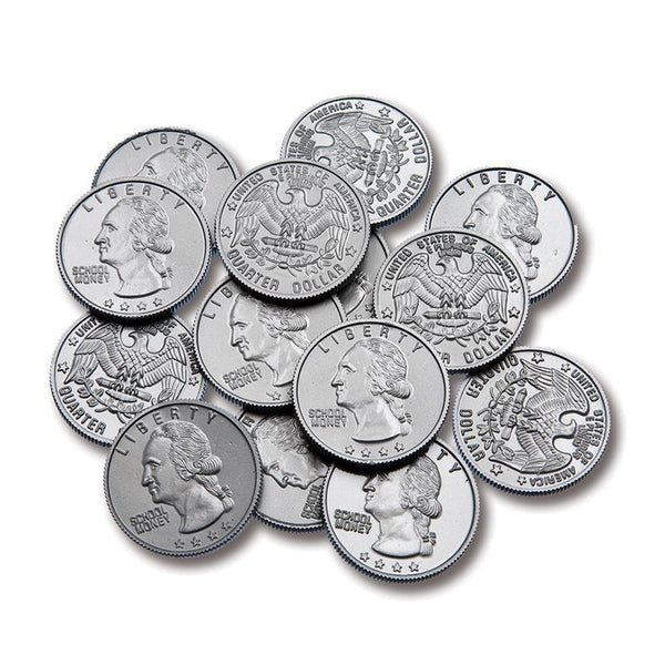 (12 EA) PLASTIC COINS 100 QUARTERS-Toys & Games-JadeMoghul Inc.