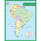 (12 Ea) South America Map Chart-Learning Materials-JadeMoghul Inc.