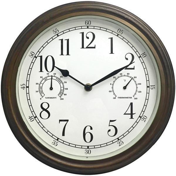 12" Indoor/Outdoor Wall Clock-Household Equipment & Accessories-JadeMoghul Inc.