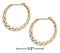 12 Karat Gold Filled 13mm Flat Celtic Weave Hoop Earrings-Silver Earrings-JadeMoghul Inc.
