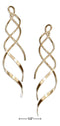 12 Karat Gold Filled 2" Double Spiral Streamer Corkscrew Earrings-Silver Earrings-JadeMoghul Inc.