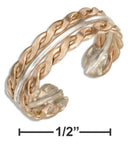 12 Karat Gold Filled And Sterling Silver Serpentine Toe Ring-Silver Jewelry Rings-JadeMoghul Inc.