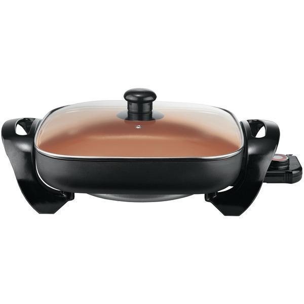 12" Nonstick Copper Electric Skillet-Small Appliances & Accessories-JadeMoghul Inc.