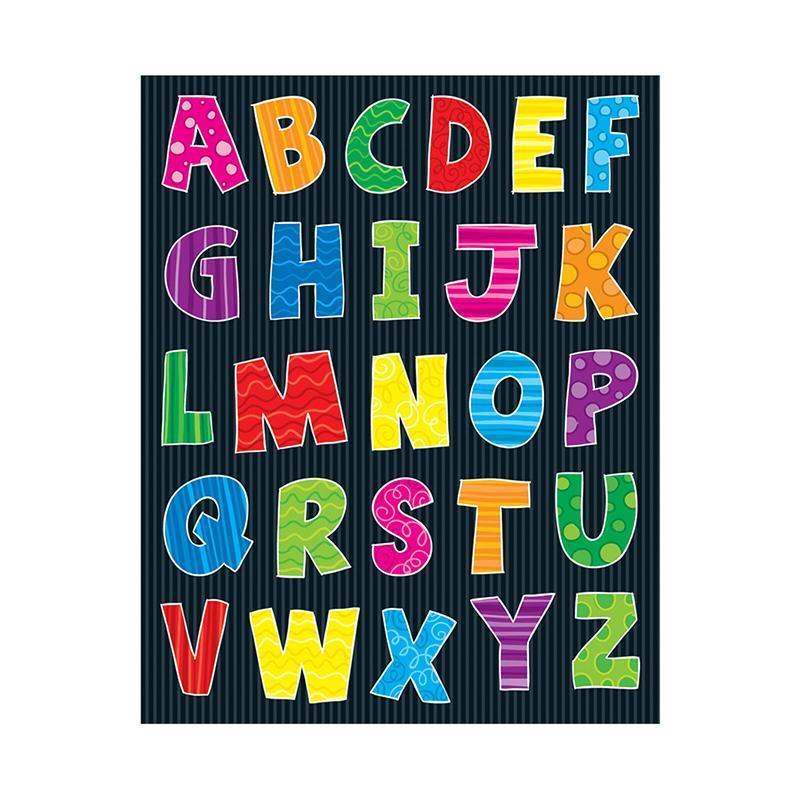 (12 PK) ALPHABET SHAPE STICKERS-Learning Materials-JadeMoghul Inc.