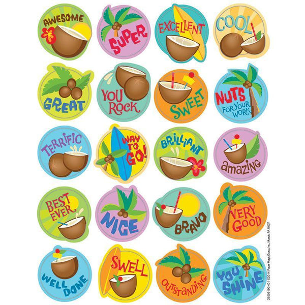 (12 PK) COCONUT SCENTED STICKERS-Learning Materials-JadeMoghul Inc.