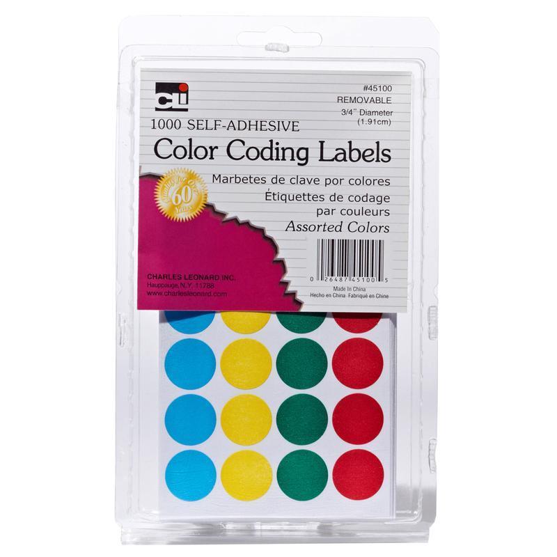 (12 PK) COLOR CODING LABELS ASST-Supplies-JadeMoghul Inc.