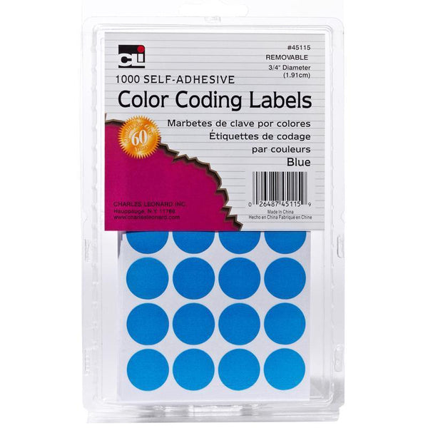 (12 PK) COLOR CODING LABELS BLUE-Supplies-JadeMoghul Inc.