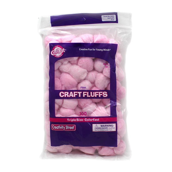 (12 PK) CRAFT FLUFFS PINK 100 PER-Arts & Crafts-JadeMoghul Inc.