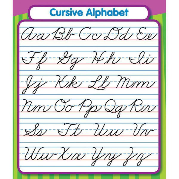 (12 PK) CURSIVE ALPHABET STICKERS-Learning Materials-JadeMoghul Inc.