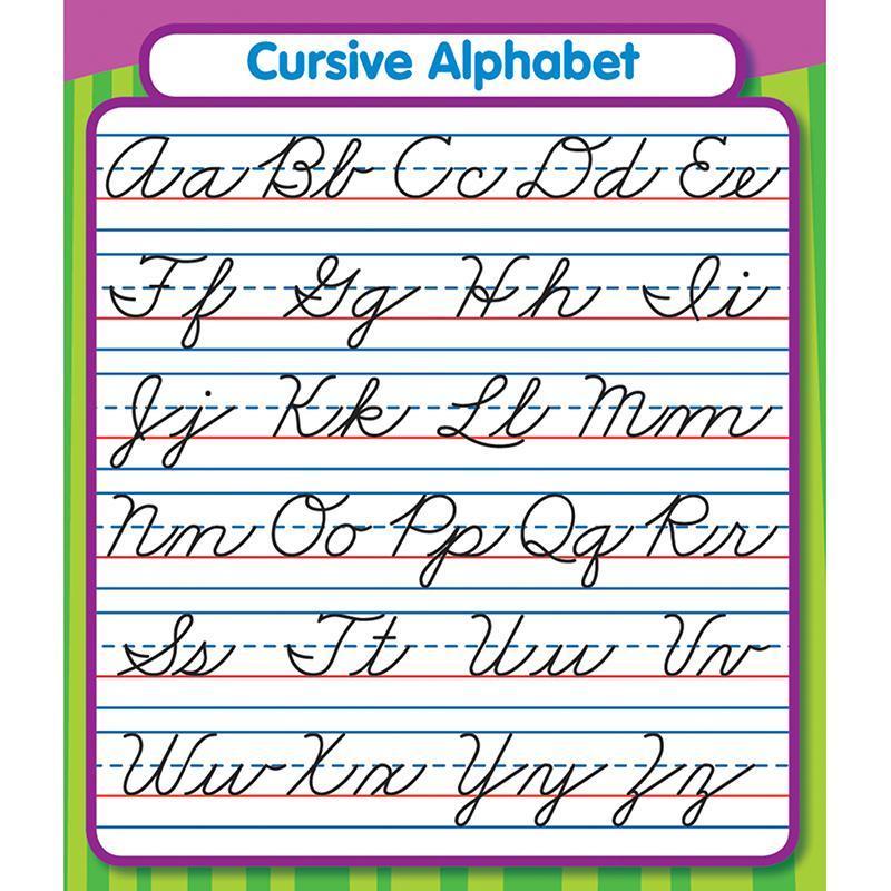 (12 PK) CURSIVE ALPHABET STICKERS-Learning Materials-JadeMoghul Inc.