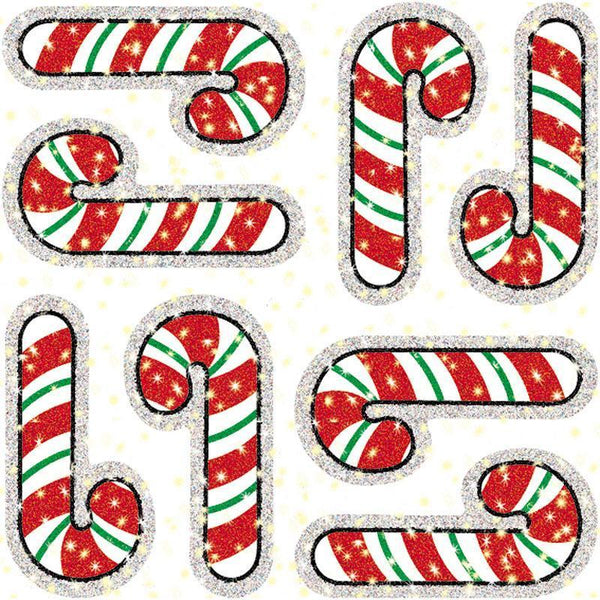 (12 PK) DAZZLE STICKERS CANDY CANES-Learning Materials-JadeMoghul Inc.