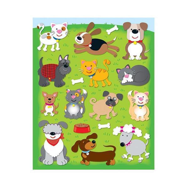 (12 PK) DOGS & CATS SHAPE STICKERS-Learning Materials-JadeMoghul Inc.