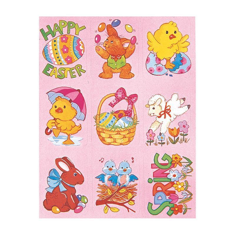 (12 PK) EASTER GIANT STICKERS-Learning Materials-JadeMoghul Inc.