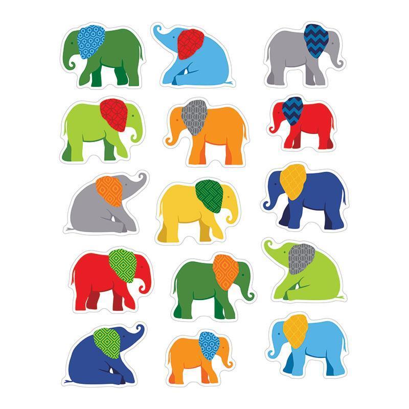 (12 PK) ELEPHANT STICKERS GR PK-8-Learning Materials-JadeMoghul Inc.