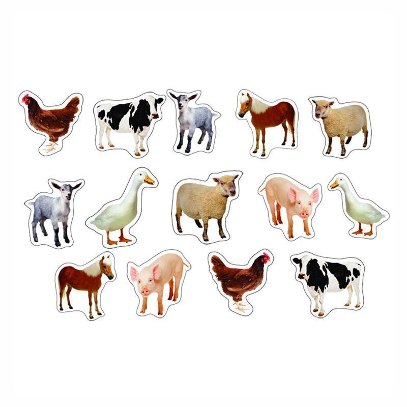 (12 PK) FARM ANIMALS PHOTOGRAPHIC-Learning Materials-JadeMoghul Inc.