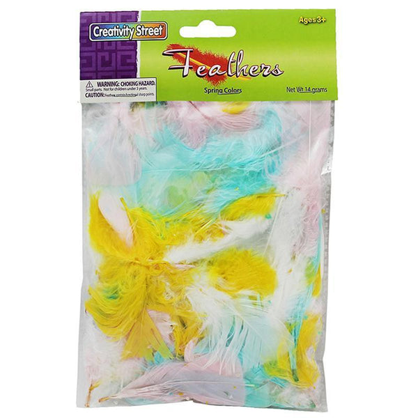 (12 PK) FEATHERS SPRING COLORS-Arts & Crafts-JadeMoghul Inc.