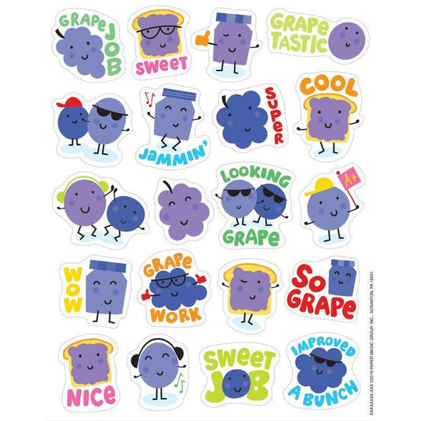 (12 PK) GRAPE STICKERS SCENTED-Learning Materials-JadeMoghul Inc.