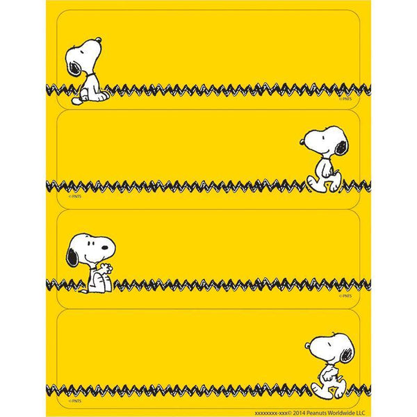 (12 PK) PEANUTS YLW LABEL STICKER-Learning Materials-JadeMoghul Inc.