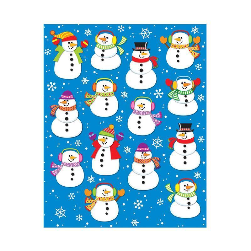 (12 PK) SNOWMEN SHAPE STICKERS-Learning Materials-JadeMoghul Inc.