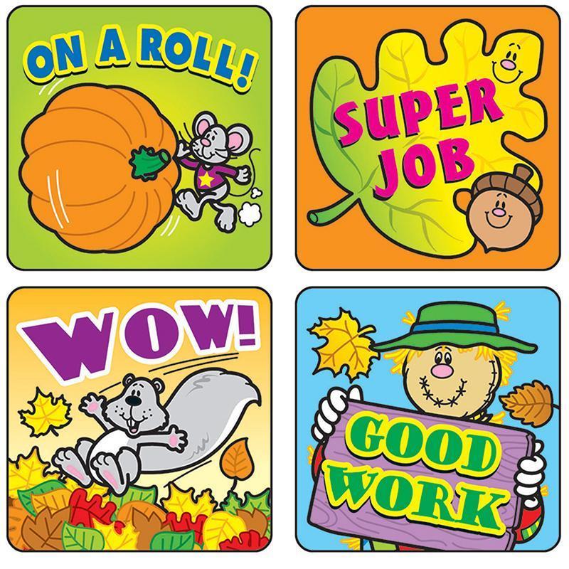 (12 PK) STICKERS FALL FUN 120 PER-Learning Materials-JadeMoghul Inc.