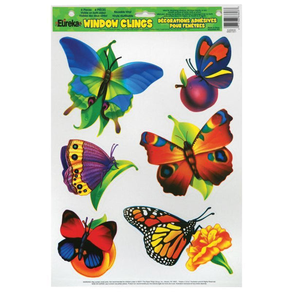 (12 PK) WINDOW CLING BUTTERFLIES-Learning Materials-JadeMoghul Inc.