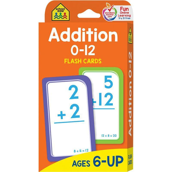 (12 PK) ADDITION 0-12 FLASH CARDS-Learning Materials-JadeMoghul Inc.