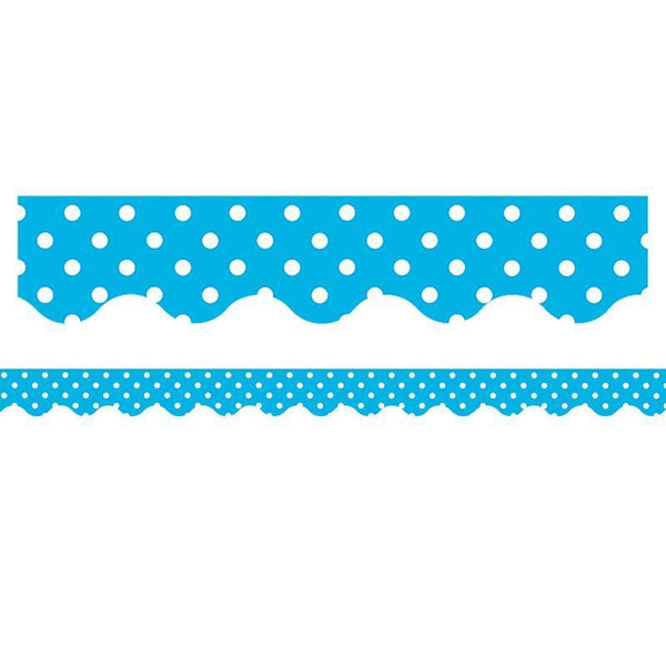 (12 Pk) Aqua Mini Polka Dots Border-Learning Materials-JadeMoghul Inc.