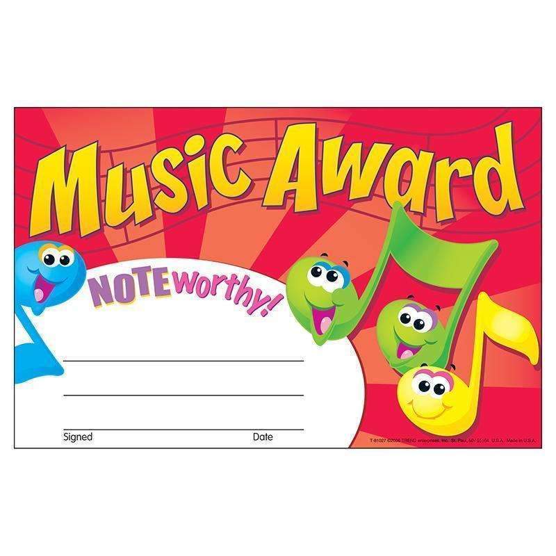 (12 PK) AWARDS MUSIC AWARD-Learning Materials-JadeMoghul Inc.