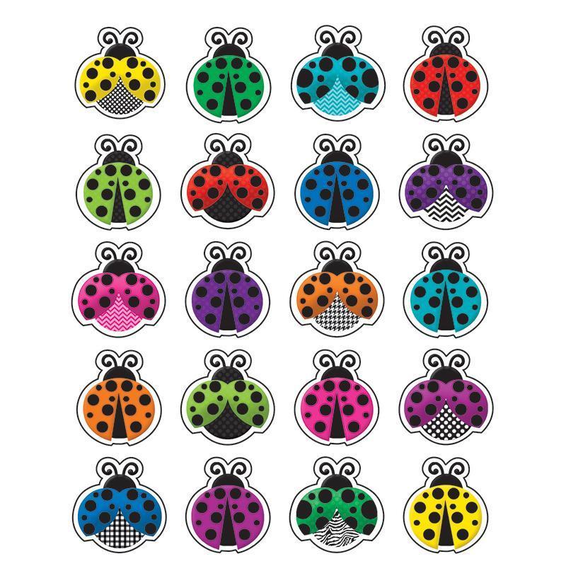 (12 Pk) Colorful Ladybugs Stickers-Learning Materials-JadeMoghul Inc.