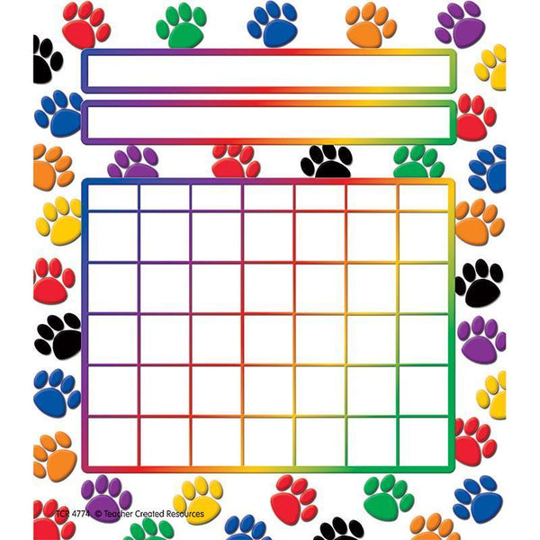 (12 Pk) Colorful Paw Prints-Learning Materials-JadeMoghul Inc.