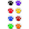 (12 Pk) Colorful Paw Prints Mini-Learning Materials-JadeMoghul Inc.