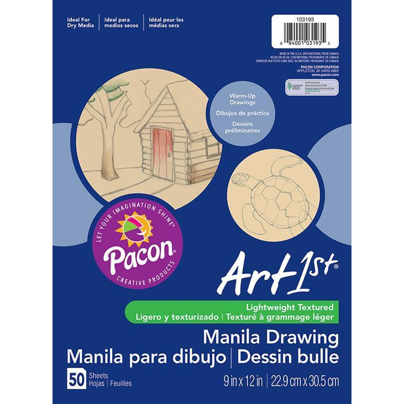 (12 PK) CREAM MANILA DRAWING PAPER-Arts & Crafts-JadeMoghul Inc.