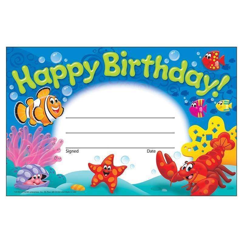 (12 PK) HAPPY BIRTHDAY SEA BUDDIES-Learning Materials-JadeMoghul Inc.