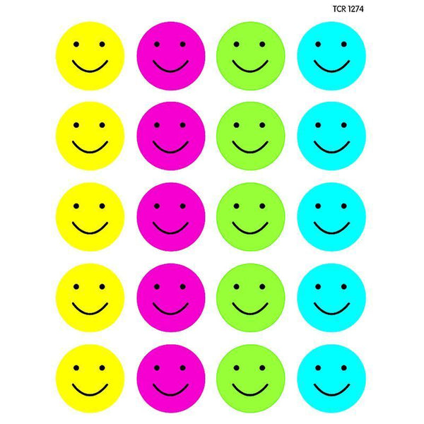 (12 Pk) Happy Faces Stickers-Learning Materials-JadeMoghul Inc.