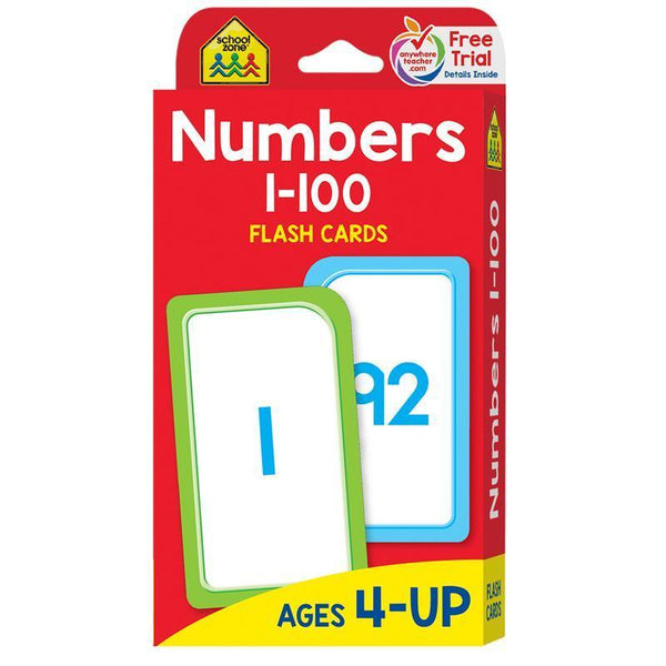 (12 PK) NUMBERS 1-100 FLASH CARDS-Learning Materials-JadeMoghul Inc.