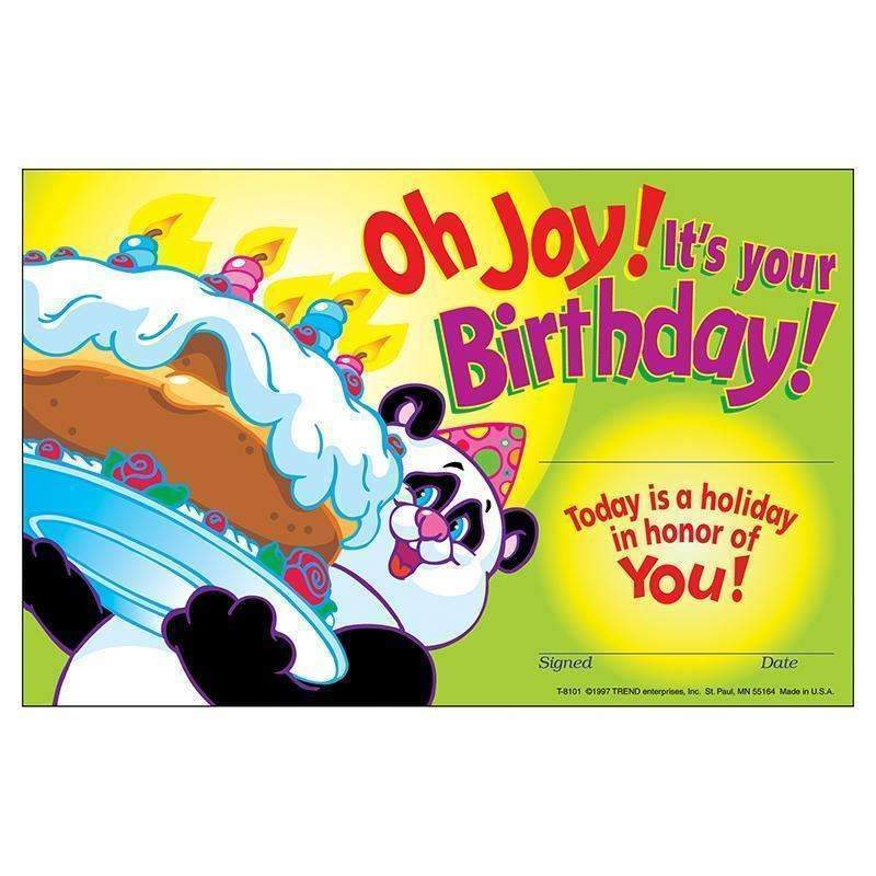 (12 PK) OH JOY ITS YOUR BIRTHDAY-Learning Materials-JadeMoghul Inc.