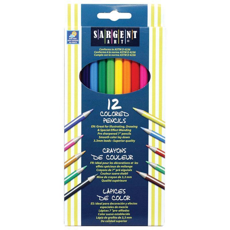 (12 PK) SARGENT ART COLORED PENCILS-Arts & Crafts-JadeMoghul Inc.