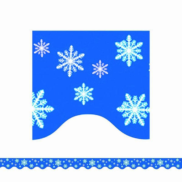 (12 Pk) Snowflakes Border Trim-Learning Materials-JadeMoghul Inc.