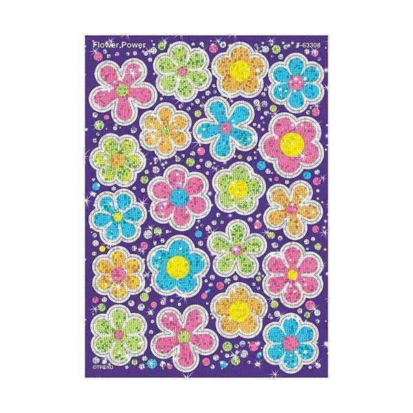 (12 PK) SPARKLE STICKERS FLOWER-Learning Materials-JadeMoghul Inc.