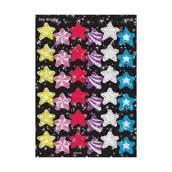 (12 PK) SPARKLE STICKERS STAR-Learning Materials-JadeMoghul Inc.