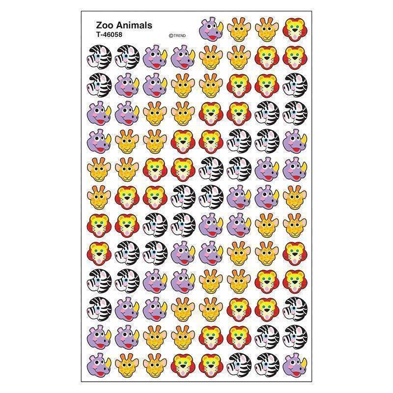 (12 PK) STICKER ZOO ANIMALS-Learning Materials-JadeMoghul Inc.