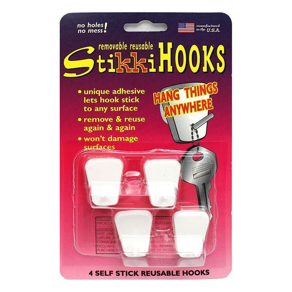 (12 PK) STIKKIHOOKS WHITE 4 PER PK-Learning Materials-JadeMoghul Inc.